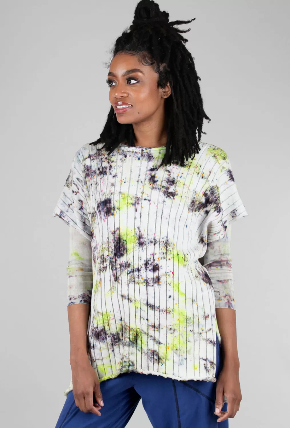 New Evie Lou Willa Knit Pullover, Garden Print