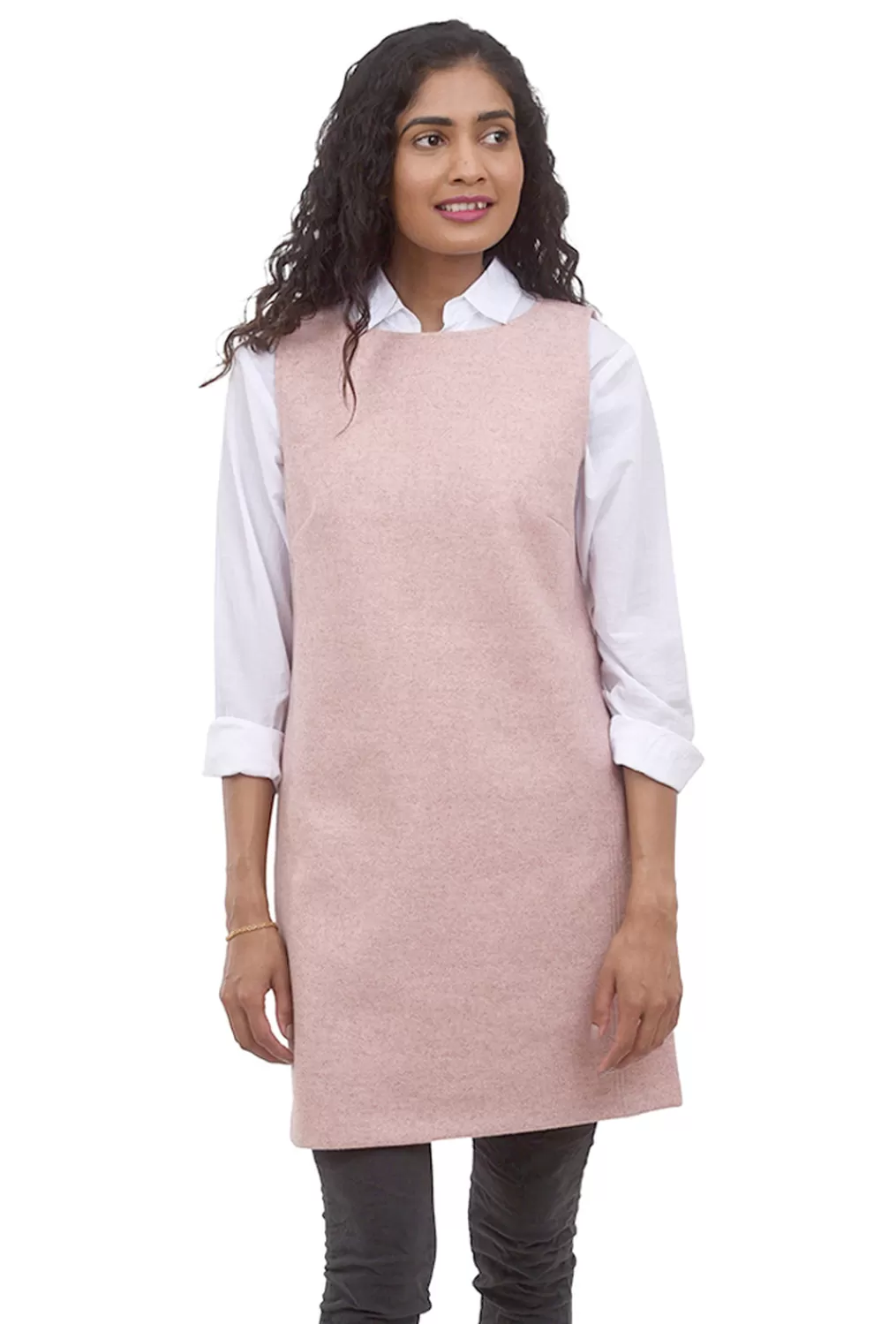 Sale Evie Lou Woolly Seamed Shift Dress, Rose Quartz