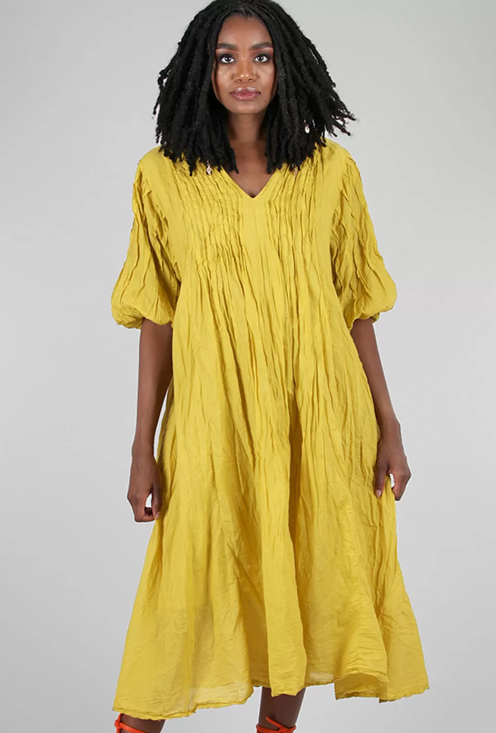 Store Evie Lou Zing Dress, Mustard