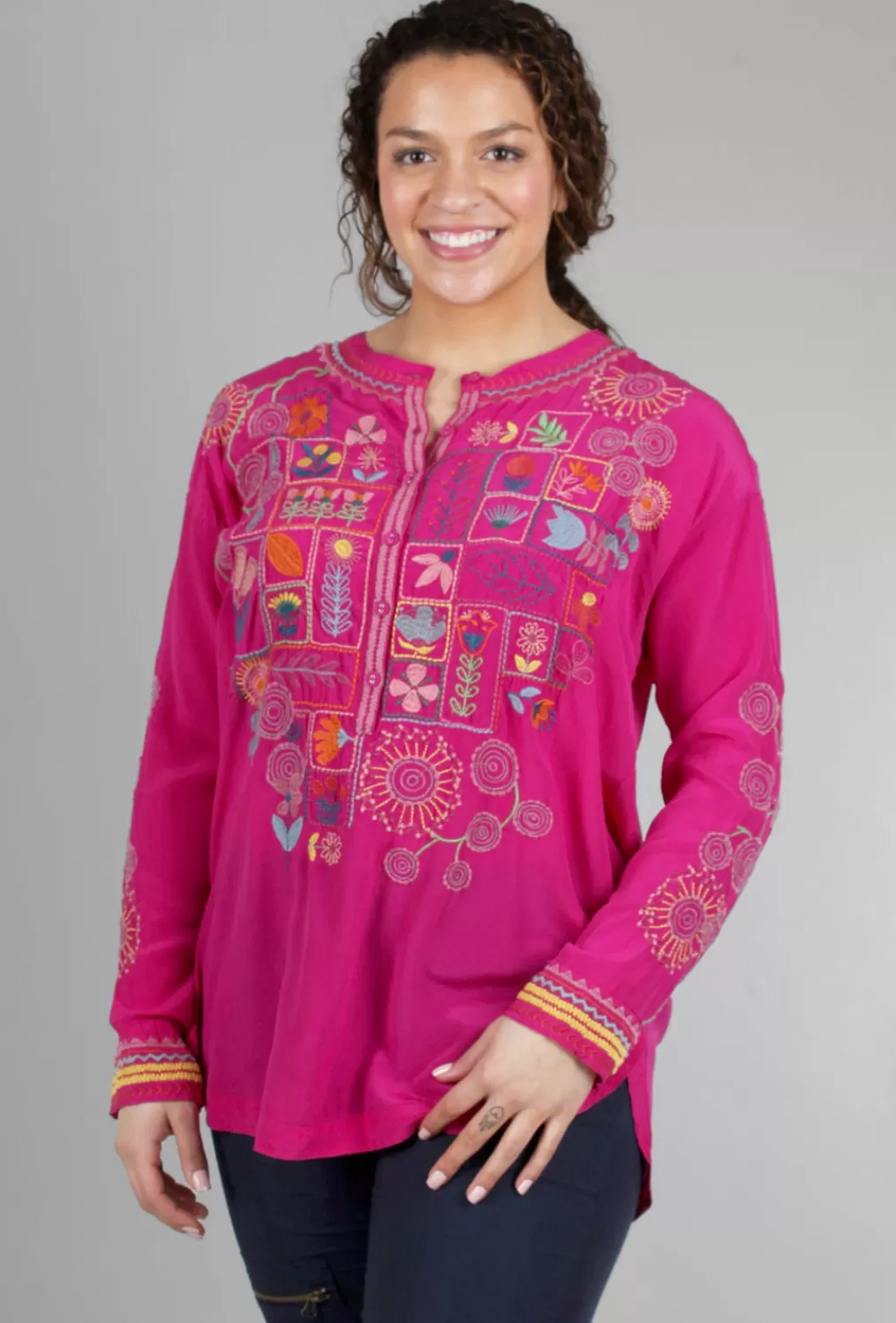 Outlet Evie Lou Zinnia Tunic, Fuchsia