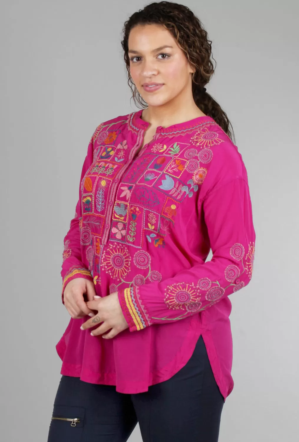 Outlet Evie Lou Zinnia Tunic, Fuchsia